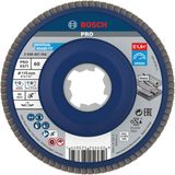 X-LOCK Flap discs, angled version, plastic plate, Ø115mm, G 60, X571, Best for Metal, 1pce