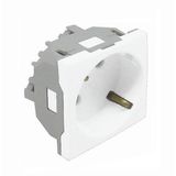 SAF EARTH SOCKET (SCHUKO TYPE) - 2 MOD WHITE