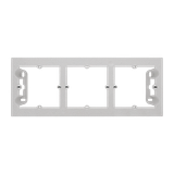 Triple surface mounted box, matt aluminum