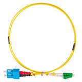 Duplex fiber optic patch cord SC/UPC – LC/APC, 9/125 µm, OS2, 5.0 m