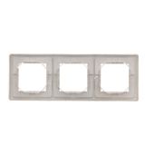 Double two-way switch without pictogram, (module), 10AX, Screw, Silver matt, metalic