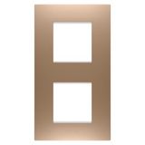 EGO INTERNATIONAL PLATE - IN PAINTED TECHNOPOLYMER - 2+2 MODULES VERTICAL - SOFT COPPER - CHORUSMART