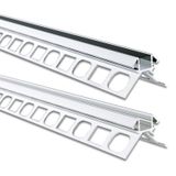 DS aluminum profile for tiling and paving, 39x27mm, black diffusion, 2m