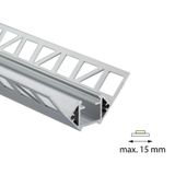 Aluminum profile for tiling and paving DF 61x25 mm Whitey diffusion 1 m