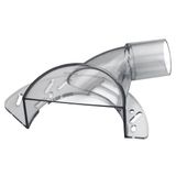 Cutting guide with dust extraction outlet for working on edges