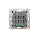 Single contact push button without pictogram, (module), Simon 24, IP20/IP44, 10AX, 10A, white