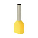 Double insulated sleeve terminal HI 2x1.0/8-zo yellow, Al/Cu
