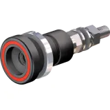 6 mm socket, threaded bolt, mounting Ø 18.5 mm, red, 14.0010-22