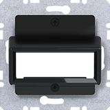 Central plate for RDM single module, A.x/C.x/S.x/B.x/Q.x/K.x black glass