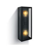 BLACK WALL LIGHT 12W 2xE27 IP43