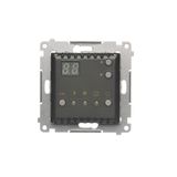 Digital thermostat with outer temperature sesnor, anthracite, metalic