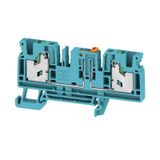 Test-disconnect terminal, SNAP IN, blue, 4 mm², 20 A, 500 V, Number of