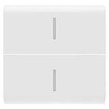 REPLACEABLE BUTTON KEY FOR AXIAL COMMANDS - WITH 2 DIFFUSERS - 2 MODULES - GLOSSY WHITE - CHORUSMART