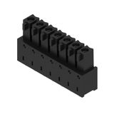 PCB plug-in connector, female header, closed side, THT/THR solder connection, 3.81 mm, Number of poles: 7, 180°, Solder pin length (l): 1.5 mm, tinned, black, Box