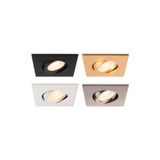 UNIVERSAL DOWNLIGHT cover, for downlight IP20, pivoting, square, white