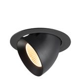 NUMINOS© GIMBLE XL, recessed ceiling light, 3000K, 40ø, bl