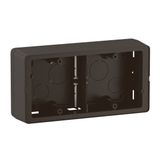 SURFACE MOUNTING BOX 2 GANG BLACK