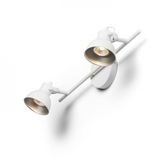 ROSITA II wall white/silver grey 230V LED GU10 2x9W