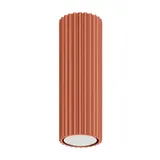SPOT WITH A RED GROOVED LAMPSHADE FROM THE KARBON SERIES ON GU10