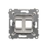 5 gang frame, Inox, metallized