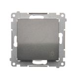 Light push button, (module), 10AX, quick connection, anthracite, metalic
