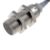 Proximity sensor, inductive, brass-nickel, short body, M18, shielded, E2A 7033A