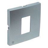 COV PLAT F/SINGLE RJ45 COMP SOCKETS ALUMINIUM