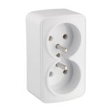 GNBD250 Single socket, white, 2x2P+Z, 250V, 16A