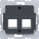Centraalplaat 2-voudig, AMP connectors, A.x/C.x/S.x/B.x/Q.x/K.x antr.