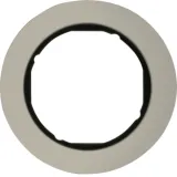 Frame 1x R.Classic series, natural aluminum, support material black plastic