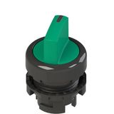 Illuminated short handle selector, 2 positions green with marking