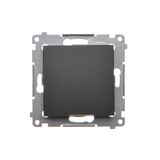 Single switch, (module), 10AX, quick connection, black matt