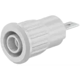 4 mm socket, flat plug connection, mounting Ø 12.2 mm, CAT III, CAT IV, white, 23.3160-29