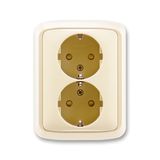 5512A-3459 C Double socket outlet with earthing contacts, shuttered