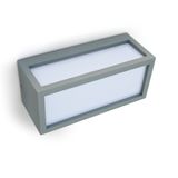 GREY E27 12W WALL LIGHT IP54