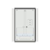 Meter box insert 1-row, 1 meter board / 8 Modul heights