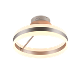 Dios LED ceiling lamp 40 cm brushed steel