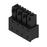 PCB plug-in connector, female header, closed side, THT/THR solder connection, 3.81 mm, Number of poles: 4, 180°, Solder pin length (l): 1.5 mm, tinned, black, Box
