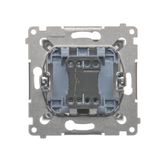 Two gang switch with indicator light, LED not replaceable Color: blue, (module), 10AX, quick connection, beige