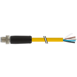 M12 Power male 0° L-cod. with cable PUR 5x1.5 ye UL/CSA+drag ch. 20m