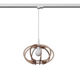 HANGING LAMP 3 PHASE MANDELINO NATURAL WOOD E27 4000K 7.5W 690LM WHITE