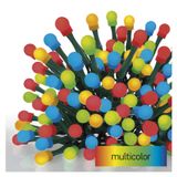 LED Christmas cherry chain – balls, 20 m, outdoor and indoor, multicolour, timer