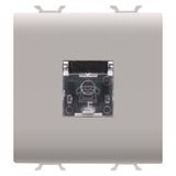 INTERNATIONAL STANDARD TELEPHONE SOCKET - RJ11 - SCREW-ON TERMINALS - 2 MODULES - NATURAL SATIN BEIGE - CHORUSMART