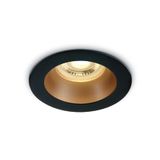 BLACK GU10 10W BRASS REFLECTOR DARK LIGHT