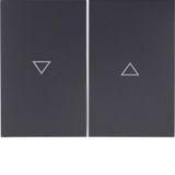 Rocker 2gang imprinted arrow symbol, K.1, ant. matt, lacq.