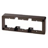 Frame 3gang surface-mtd, surface-mtd, brown glossy