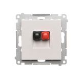 Loudspeaker socket, module, light gray matt