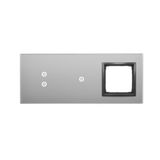 Touch panel 3 modules, Modul 1: 2 vertical touch fields, Module 2: 1 touch field, Module 3: space for Simon 54 module, Fixing: horizontal, Storm cloud