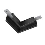 L-connector mechanical, 48V TRACK, for mounting track standard, left, black