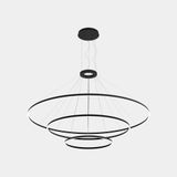 Pendant Circular Downward 3 Rings (ø3000 ø2000 ø1200) LED 326.4W 15067lm 3000K Black